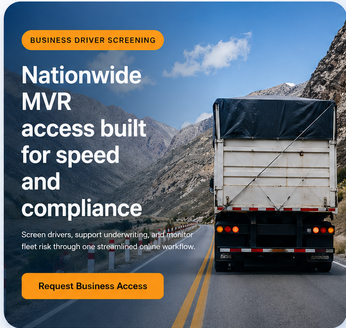 Nationwide MVR access built for speed and compliance